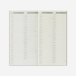2026 Weekly Vertical Diary TRAVELER'S Notebook