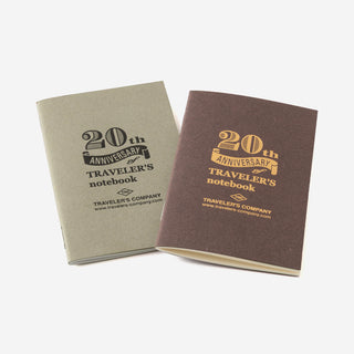 TRAVELER'S Notebook Card Size 20th Anniversary Set Brown