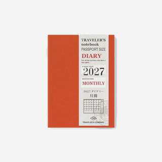2027 Monthly Diary Passport Size TRAVELER'S notebook