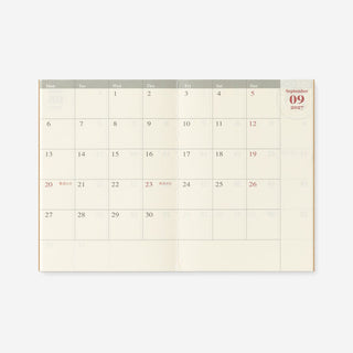 2027 Monthly Diary Passport Size TRAVELER'S notebook