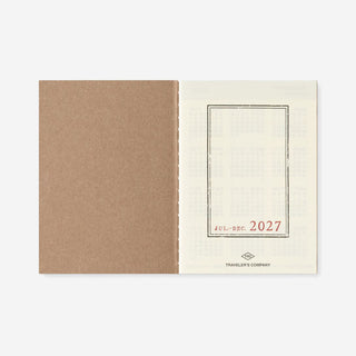 2027 Weekly Diary Passport Size TRAVELER'S notebook