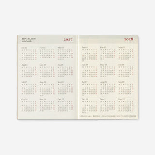 2027 Weekly Diary Passport Size TRAVELER'S notebook