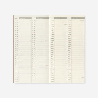 2027 Weekly Vertical Diary TRAVELER'S notebook