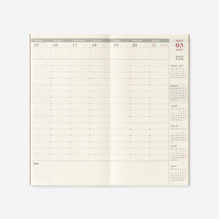 2027 Weekly Vertical Diary TRAVELER'S notebook