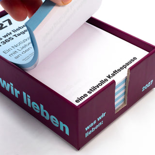 was wir lieben: in 365 Tagen - Notizkalender 2027
