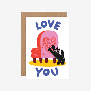 Cat Love Grußkarte