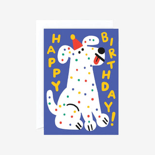 Happy Birthday Spotty Dog Grußkarte