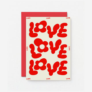 Love Love Love Grußkarte