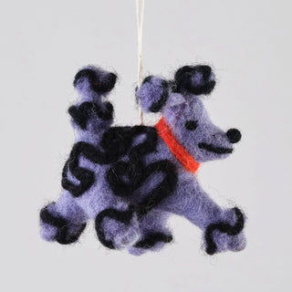Fleur Dog Hanging Felt Ornament