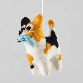 Dwight Cat Hanging Felt Ornament