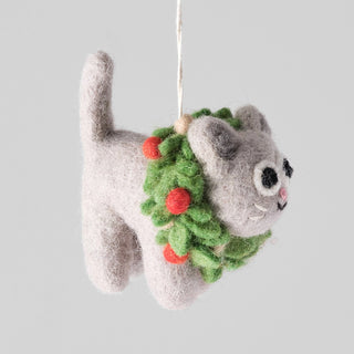 Ernest Cat Hanging Felt Ornament
