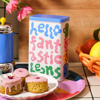 Tin Container Happy Nice Brew Time