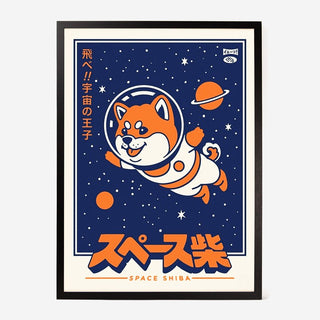 Space Shiba Kunstdruck