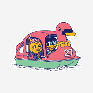 Vinyl-Sticker Swanboat