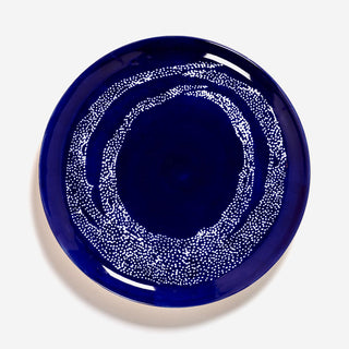 Plate L Lapis Lazuli Swirl-Dots White – Feast by Ottolenghi
