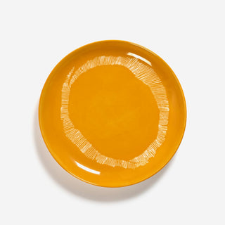 Plate S Sunny Yellow Swirl-Stripes White – Feast by Ottolenghi