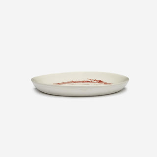Plate XS White Swirl-Stripes Red – Feast by Ottolenghi