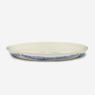 Serving Plate S White Swirl-Stripes Blue – Feast by Ottolenghi