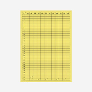 A Yearless Calendar Yellow