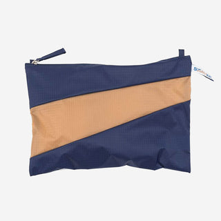 The New Pouch L Navy &amp; Camel