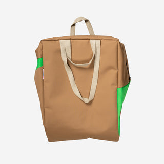 The New Tote Bag Camel & Greenscreen L