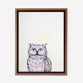 Owl - Purple Screen Print Poster
