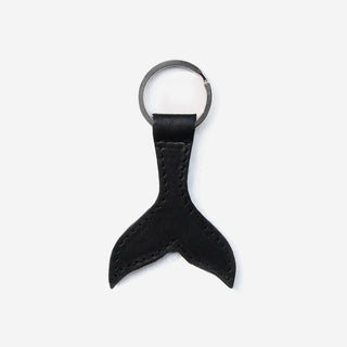 The Whale Tail Black - Schlüsselanhänger aus Leder