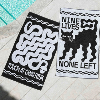 Touch at Own Risk Beach Towel