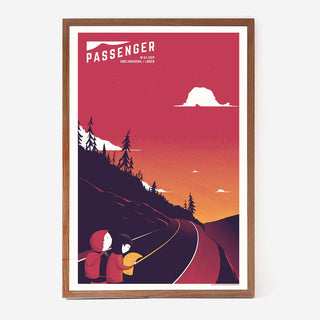 Passenger screen printed gig poster